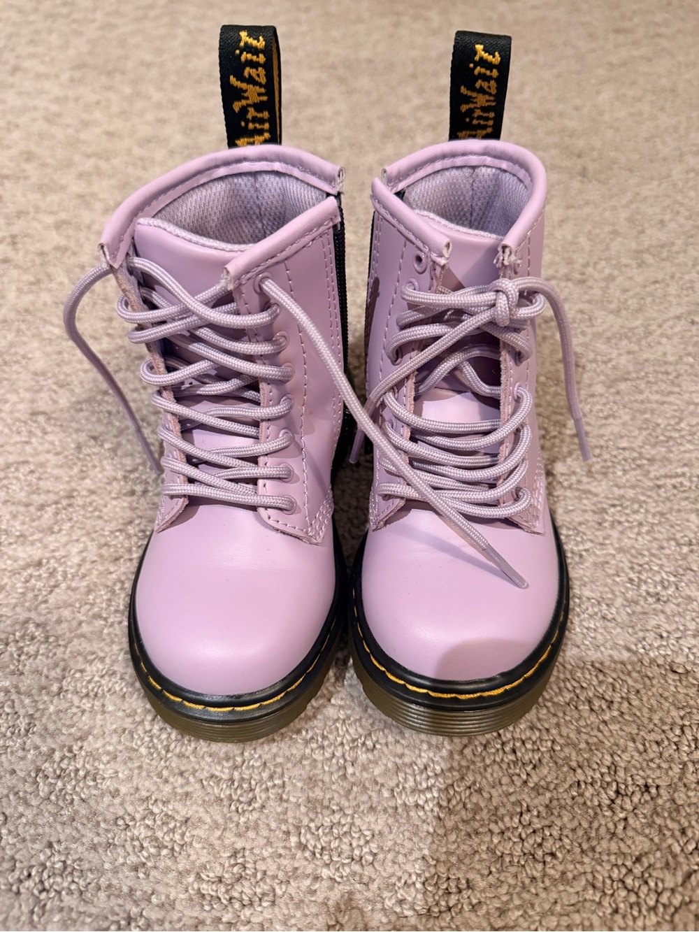 Dr. Martens Kids Lavender Lace-Up Boots